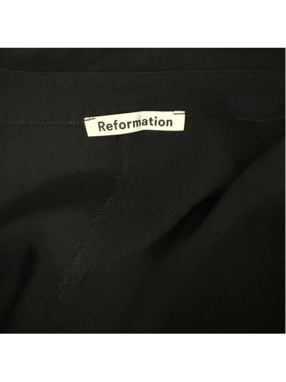 Reformation Black Hugh Mini Dress - Size 6 - Picture 6 of 8
